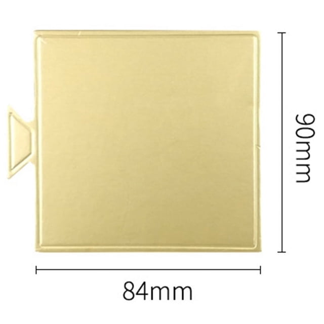 100pcs Practical Cake Pad Multipurpose Greaseproof Mousse Cake Board Gold Paper Cupcake Mat for Home Kitchen Parties New - D