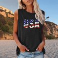 thumbnail image 2 of EQWLJWE Hauts pour Femmes Mode Féminine Confortable Independence Day Décontracté Col Rond Imprimé Haut Blouse, 2 of 4