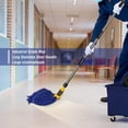 thumbnail image 5 of Commercial Mop, Looped-End String Industrial Mop, Heavy Duty Mops with 2 String Mop Heads for Floor Cleaning, Blue/Yellow, 5 of 5