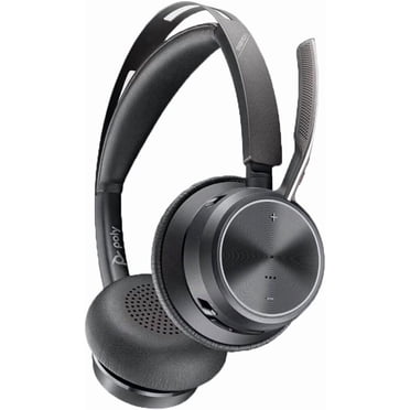 HP Poly Voyager Focus 2 UC Casque Stéréo avec Adaptateur USB-C, Certifié Microsoft Teams