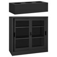 thumbnail image 1 of vidaXL Sliding Door Cabinet with Planter Box Anthracite Steel, 1 of 5
