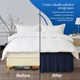 thumbnail image 4 of Wrap Around Bed Skirt 21" inch Drop Easy Care Microfiber Made Bedskirts (Queen-Navy Blue), 4 of 6