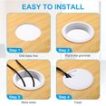 thumbnail image 4 of 4 Pcs Desk Grommet 3 Inch(80mm), Round Desk Cord Hole Cover, White, 4 of 7