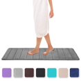 thumbnail image 1 of Memory Foam Bathroom Bath Rugs Absorbent Non-Slip Bath Rugs Washable Bath Mat - 40 x 120 cm, Gray, 1 of 7