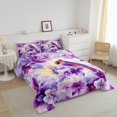 thumbnail image 3 of Erosebridal Wild Bird Bedding Twin Comforter Set,Purple Flower Down Comforter,Flowers Room Decorative,2pcs, 3 of 7