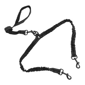Poignée réfléchissante double chien, amortisseur Haute élasticité Poignarderie double chien pour la marche