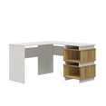 thumbnail image 2 of Novogratz Nelson 2 Way Desk, White and Natural, 2 of 9