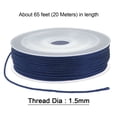 thumbnail image 2 of Unique Bargains Twisted Nylon Twine Thread Beading Cord 1.5mm 20M/65 Feet Extra Strong Braided Nylon String, Dark Blue, 2 of 6