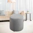 thumbnail image 3 of Langgg Housse Extensible Ottoman Protecteur de Meubles Protecteur de Meubles Rond Canapé Repose-Pieds Protecteur Ottoman Extensible Housse de Sofa Maison Gris, 3 of 8