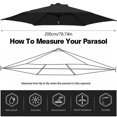 thumbnail image 4 of Parapluie de Remplacement Parapluie pour Parasol de Marché à 6 Nervures de 6,6 Pi pour Table Extérieure Parasol de Terrasse Housse de Remplacement, 4 of 8