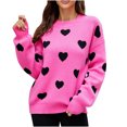 thumbnail image 1 of RKSTN Sweaters for Women Fashion Sleeves Round Neck Loose Tops Blouse Knitted Sweater Fall Sweaters, 1 of 4