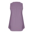 thumbnail image 5 of Dealovy Plus Size Tank Tops for Women Casual Sleeveless Scoop Neck Buttons Ruched Solid Color Loose Flowy Tees, 5 of 5