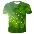 thumbnail image 4 of Chemises à Manches Courtes pour Hommes T-Shirt Décontracté à Manches Courtes Imprimé Jour de la Saint-Patrick Col Rond Chandail Blouse, 4 of 8