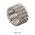 thumbnail image 4 of Maytalsory Deluxe Stretch Crystal Ring Unique For Statement Of Love Fashionable Inlaid Ring silver 4 rows 1Set, 4 of 6