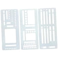 thumbnail image 3 of segolike 3 Pieces Journal Stencil Drafting Tool DIY Drawing Templates Planner Stencils for Diary Holiday Cards Notebook Schedule Books Style B, 3 of 7