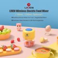 thumbnail image 2 of Liven LIVEN Portable USB Rechargeable Mini Food Blender with Stainless Steel Blades, 100mL/250mL Capacity, Wireless Baby Food Processor for Fruits, Vegetables, and Meat, Yellow, 2 of 7