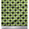 thumbnail image 1 of Soimoi Satin Silk Fabric Abstract Geometric Printed Fabric 1 Yard 42 Inch Wide, 1 of 3
