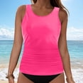 thumbnail image 2 of MIASHUI Ensemble de Tankini pour Femmes Haut de Bikini avec Short de Bain Tenue de Plage et de Piscine RD2,L, 2 of 5