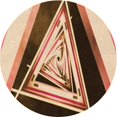 thumbnail image 1 of Ahgly Company Tapis d'Intérieur Ronds Transitionnels Jaunes Lavables à la Machine, 3 Pieds Rond, 1 of 7