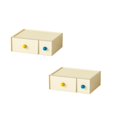 thumbnail image 1 of Oleegame 2PC Spoon And Lid Rest Retro Desk Organizer Drawer Type Desk Organizer Shelf Storage Box Desk Organizers And Accessories For Desks Desks Home Storage Combined Package, 1 of 9