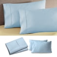 thumbnail image 2 of yulier 2Pcs Microfiber Queen Pillow Cases, Solid Color Super Soft Skin-friendly Cozy Pillowcases with Envelope Closure, Wrinkle, Fade and Stain Resistant Pillow Covers, 20x36, Light Blue, 2 of 5