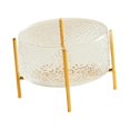 thumbnail image 3 of jifeng Fruit Bowl Fruit Dish Cylindrical with Gold Bracket Portable Fruit Tray Storage Clear, 3 of 9
