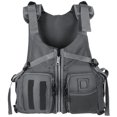 thumbnail image 1 of Graflsoa Adjustable Polyester Life Jacket with Detachable Pads, Multiple Pockets, and Durable Stitching for Outdoor Activities - Grey, 1 of 6