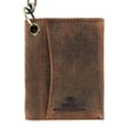 thumbnail image 3 of Cazoro  RFID Vintage Leather Trifold Chain Wallet (Men's), 3 of 5
