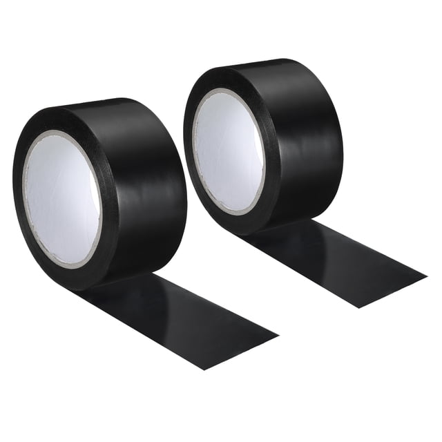 Unique Bargains Corrosion Protection Pipe Tape, 108 Ft x 2 Inch PVC Insulation Wrap Duct Tape Self Adhesive, Black 2Pack