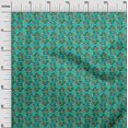 thumbnail image 2 of oneOone Cotton Poplin Fabric Leaves & Floral Block Print Sewing Fabric BTY 56 Inch Wide, 2 of 4
