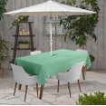 thumbnail image 2 of Vargottam Indoor/Outdoor Tablecloth 58" x 102" Inch Rectangular Tablecloth with Umbrella Hole & Zipper, Waterproof Patio Table Cloths, Spring/Summer Table Covers for Backyard /BBQs - Aquamarine Green, 2 of 6