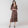 thumbnail image 2 of Devoted Robe midi à manches longues avec imprimé floral féminin, 2 of 6