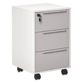 thumbnail image 1 of HOMCOM Vertical Filing Cabinet with Lock, 3 Drawer File Cabinet, Grey, 1 of 10