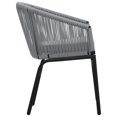 thumbnail image 5 of vidaXL Ensemble Bistro 3 Pcs avec Coussins en Rotin PE Anthracite, 5 of 5