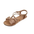 thumbnail image 2 of Jovati Summer Women's Sandals, Fish Mouth Design, Flock Material, Slip Resistant Sole, Breathable Lining, Flat Heel, Solid Color, 2 of 9