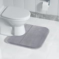 thumbnail image 4 of Dvkptbk Carpets Suits Memory Foam Bath Mat U Shape Toilet Mats Bathroom Rugs Soft Comfortable Water Quick Drying Absorption Non-Slip Thick Machine Washable Easier to Dry Dark Bathroom Accessories, 4 of 7