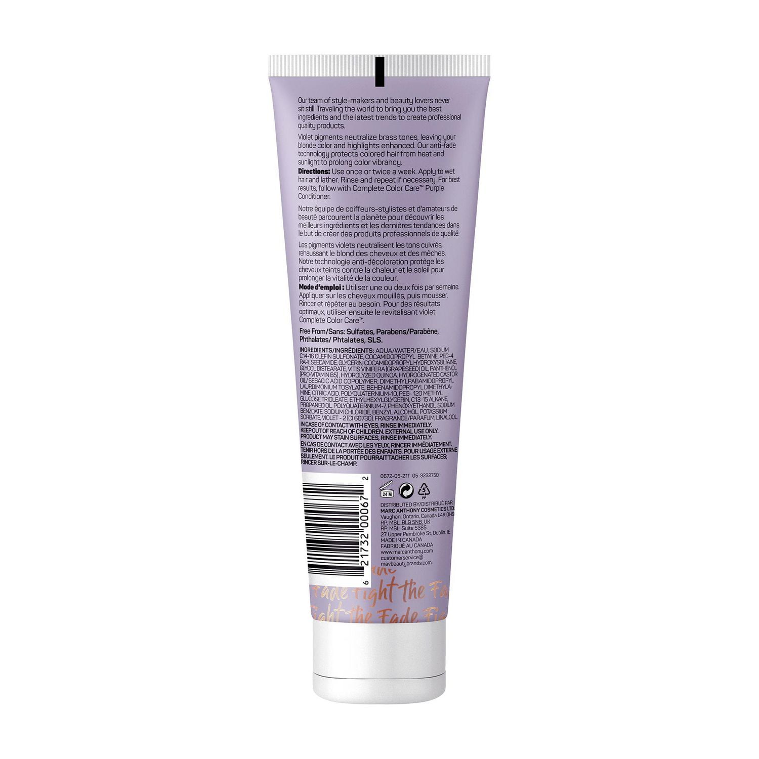 Marc Anthony Complete Colour Care Shampooing Violet pour les Cheveux Blonds