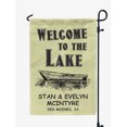 thumbnail image 1 of Printtoo Drapeau de Camping Personnalisé "Welcome To The Lake" pour Campeurs, Double Face, 1 of 4