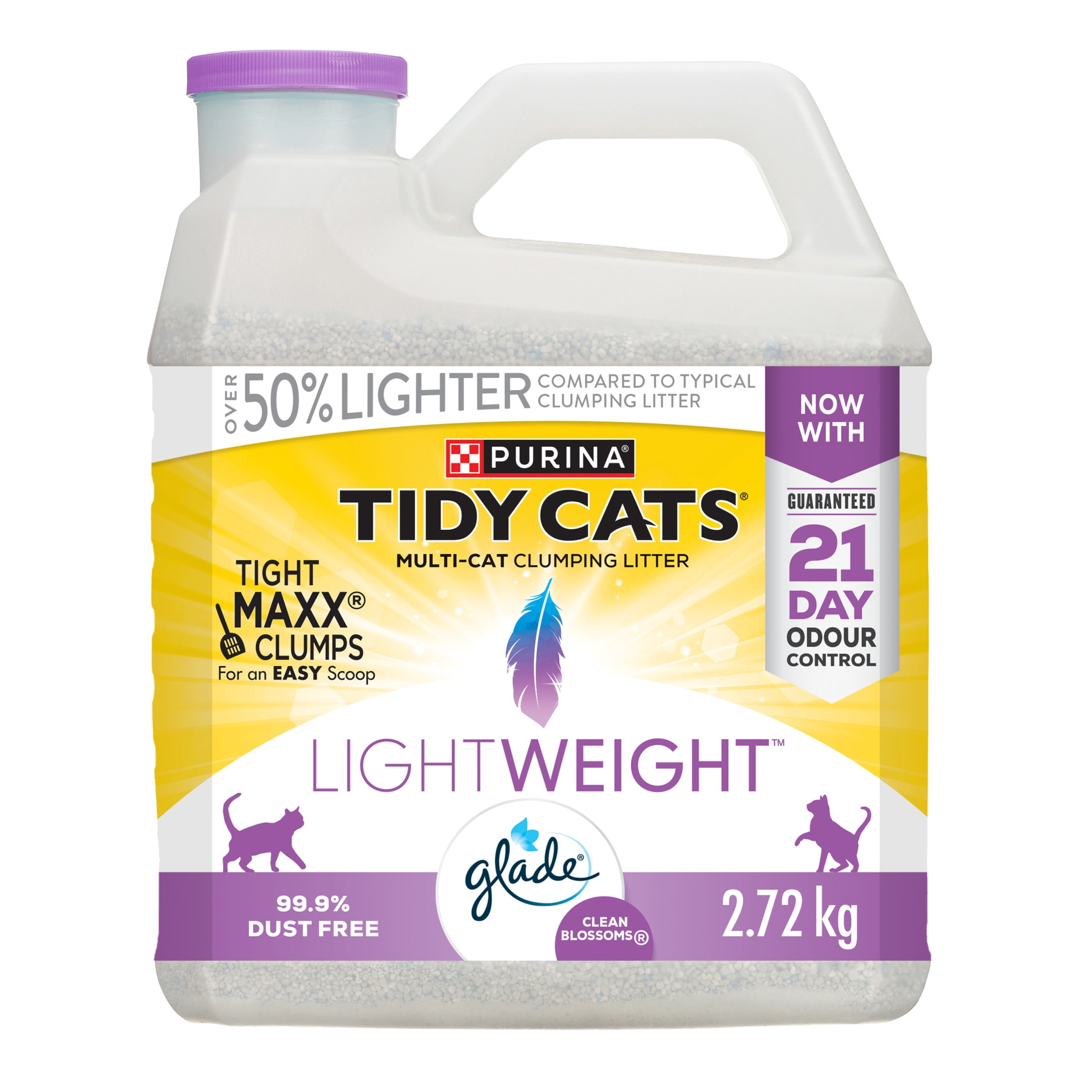 Purina Tidy Cats LightWeight with Glade Clean Blossoms, Clumping Litter 2.72 kg