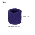 thumbnail image 2 of Unique Bargains Bracelets de Sport 8x5 cm en Éponge Absorbants, Bande Anti-Transpiration Athlétique, Violet, Lot de 2, 2 of 7