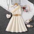 thumbnail image 2 of 2025 Girls Dresses Children Dress Spring Summer Face Print Dress Strap Ruffles Solid Color Girl Dresses 6-9 Months Princess Girls Casual Dress Girl Cat Dress with, 2 of 4