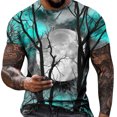 thumbnail image 1 of Styesk T-Shirts pour Homme Décontractés Mode Col Rond Chandail Imprimé T-Shirt Manches Courtes Hauts, 1 of 5