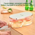 thumbnail image 4 of YIHNDIS Drink Dispenser, Water Dispenser Countertop, Glass Drink Dispenser, Beverage Dispenser, with Leak-Proof Spigot, Clear Rectangular Jar, Storage for Party, Fridge, for Water, Iced Tea, 4 of 4