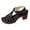 Black, variant on Womens Open Toe Dress Sandals Casual Non Slip Fashion Chunky Platform Block Mid Heel Sandal with Ankle Strap Pink Size 8