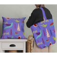 thumbnail image 5 of Soimoi Purple Cotton Voile Fabric Text & Bird Artistic Printed Fabric 1 Yard 42 Inch Wide, 5 of 5