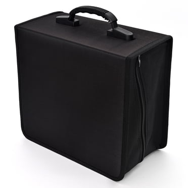 Boîtier pour 432 CD, Sac Pochette Organisateur Classeur pour Disques DVD en Nylon Noir Robuste