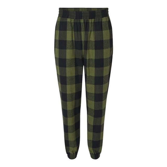 Burnside Jogger en Flanelle pour Hommes, L, Noir Armée