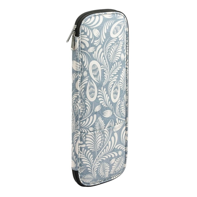 Crochet Hook Case Durable Travel Zipper Bag Tools Organizer Needle Organiser Grey