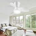 thumbnail image 1 of Toytexx 22-Inch Low Profile Ceiling Fan with LED Light and Remote, Quiet DC Motor, 6-Speed Reversible Fan with 3-Color Dimmable Light for Small Rooms, 1 of 8