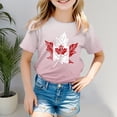 thumbnail image 2 of PMVFHDE Canada Day T-Shirt à Motif Imprimé de Feuille d'Érable Haut Musical Filles T-Shirt à Manches Courtes T-Shirt d'Été à Col Rond Coupe Décontractée Chandails de Base, 2 of 4